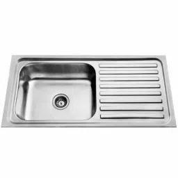 Jayna Signature Collection Jupiter 41x20 inch Glossy Finish Stainless Steel Single Bowl Kitchen Sink with Drain Board, SBSD 09 A-picture-12