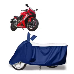 Auto Pearl Two Wheeler Cover for Honda CBR 650F - White, Blue-picture-14