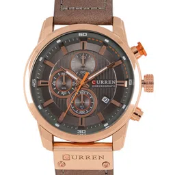 Curren Men Grey & Gold-Toned Patterened Analogue Watch 8291GY-image-35