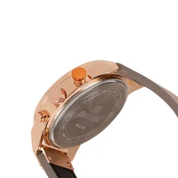 Curren Men Grey & Gold-Toned Patterened Analogue Watch 8291GY image 5