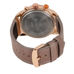 Curren Men Grey & Gold-Toned Patterened Analogue Watch 8291GY image 3