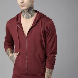 The Roadster Lifestyle Co. Men Solid Hooded Sweatshirt-image-24