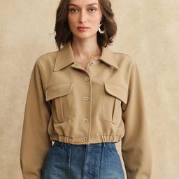 RAREISM Women Cotton Crop Tailored Jacket-picture-10
