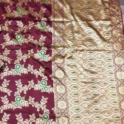 F FASHION Woven Design Zari Banarasi Saree image 5
