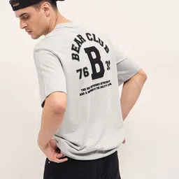 THE BEAR HOUSE Men Typography Printed Round Neck Cotton Oversized T-shirt-picture-28