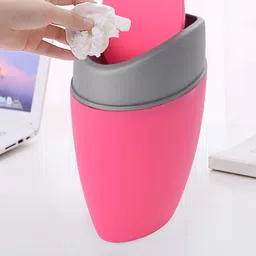 Kuber Industries 2-Pcs Pink & Blue Table Mini Dustbin1.2 LEach image 2