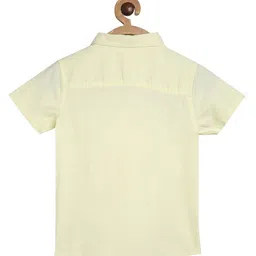 MINI KLUB Half Sleeves Solid Shirt - Yellow image 3