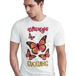 Seekbuylove Typography Printed Round Neck Bio Finish Pure Cotton T-shirt-picture-31