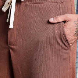 house of koala House of KoalaBaggy Fit Ribbed Textured Mid Rise Track Pants image 5