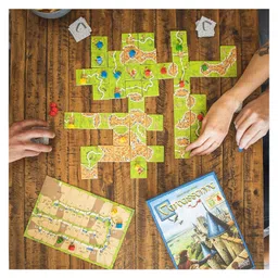 Awestuffs Carcassonne Board Game | Board Game for Adults and Family | Strategy Board Game | Medieval Adventure Board Game | Ages 7 and up | 2-5 Players image 5