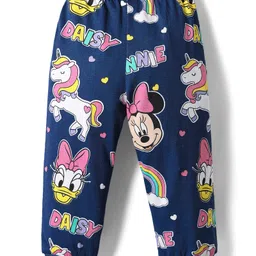 kookie kids india disney Kookie Kids Disney Single Jersey Knit Full Sleeves Co-Ord Night Suit With Minnie Mouse Print - Navy Blue image 5