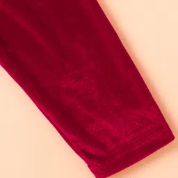 Mark & Mia Full Sleeves Solid Party Dress - Red image 5