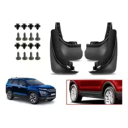 Auto Pearl Front and Rear Mud Guard For Tata Safari 2021 (Black) Set of 4 Pcs-picture-48