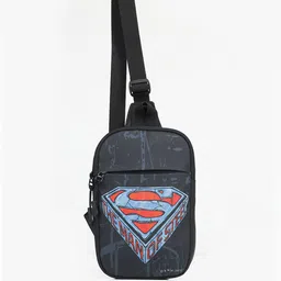 Bewakoof DC Merchandise Superman Unisex Graphic Printed Crossbody Sling Bag image 3
