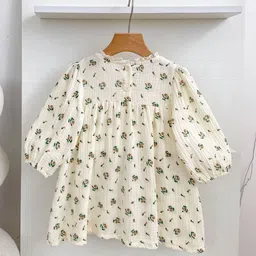 LULU & SKY Print Puff Sleeve A-Line Dress image 4