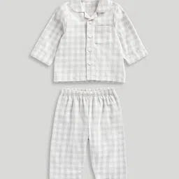 mothercare Unisex Kids Checked Shirt with Pyjamas-image-92