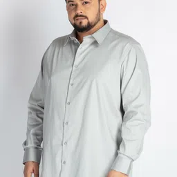 UNSIZED Men Plus Size Comfort Oversized Fit Spread Collar Solid Formal Shirt image 4