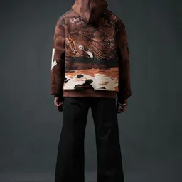 Echolope Men Printed Hooded Sweatshirt image 5