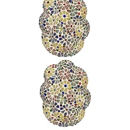 SOMIL Multicoloured Printed Glass Cylinder Shaped Wall Lamp image 2