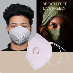 Pivalo N95 5 Layer Disposable Face Mask with Nose Pin White PV5022 (Pack of 5 Pcs) image 4