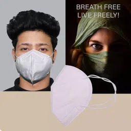 Thump N95 5 Layer Disposable Face Mask with Nose Pin White TH5025 (Pack of 2 Pcs) image 5