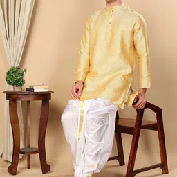 TATTVA Ethnic Motifs Printed Mandarin Collar Straight Kurta-image-6