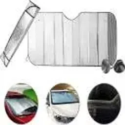 Auto Pearl F143 Dashboard Sun Shade Cover with Suction Cup for Mahindra KUV 100 (Silver) image 4