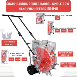 Sharp Garuda Manual Seeder Cum Fertilizer Hand Seed Sower Dispenser Machine Red & Black, SGMS-048 image 2
