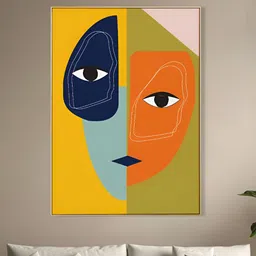 nestroots Green & Orange 1 Piece Canvas Abstract Wall Paintings-picture-12