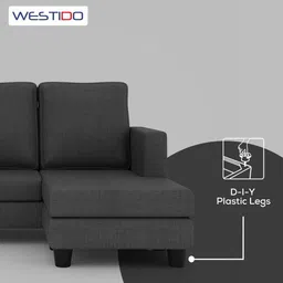 Westido Grey Ultra Comfortable 4-Seater Sofa image 5