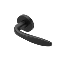 Ebco Mortise Door Handle Brass Zen On Rose 4 Matt Black Finish and ⌀60 mm Keyhole, MDHBZ-KH50-R4-BL-image-34