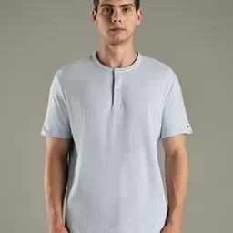 Tommy Hilfiger U S Henley Neck Pure Cotton T-Shirt-picture-22