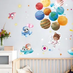 INDIAN ROYALS Blue & Mustard yellowPrinted Self-Adhesive & Durable Wall Sticker-image-70
