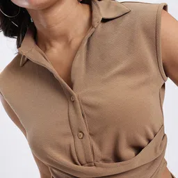 glitchez Pleated Crop Co-Ords image 5