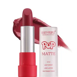 Beauty People Pop Matte Long Lasting Lipstick - 3.8 g - Midnight Maroon-image-97