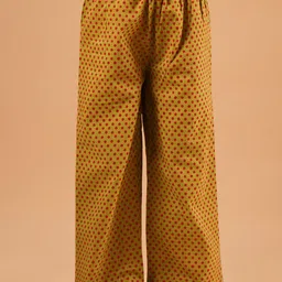 Sangria Girls Floral Printed Pure Cotton A-Line Kurta & Trousers image 4