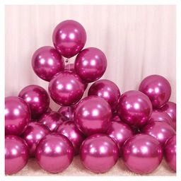 Bubble Trouble Pink Metallic Chrome Balloons With Shiny Surface For Birthdays - Pack of 30-picture-17