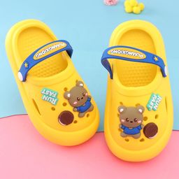 Oh! Pair Slip On Clogs with Back Strap & Bear Appliques - Yellow-picture-37