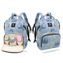 Bembika Diaper Bags For Mom And Dad Kids Diaper Bags For Travel Backpack With Small Bottle Pouch For Multi-Function Waterproof And Large Capacity-(Sky blue)-picture-20