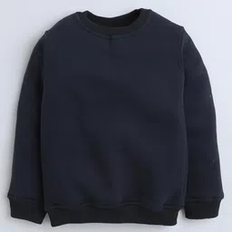 BAATCHEET Fleece Knit Full Sleeves Solid Light Winter Sweatshirt - Black-picture-23