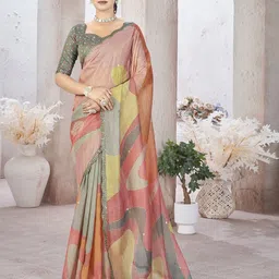 TASRIKA Mirror Work Tissue Saree image 3