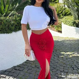 KPOP Women A-Line Maxi Skirts image 4