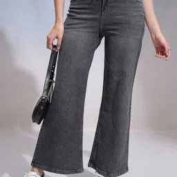 Tokyo Talkies Women Wide Leg Stretchable Mid-Rise Jeans-picture-41