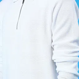 V-Mart Men Shirt Collar Cotton Self Design Sweatshirt image 4