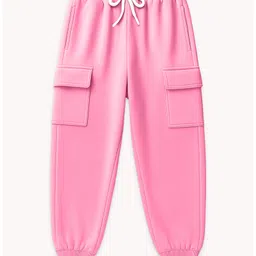 KUCHIPOO Cotton Blend Knit Pack Of 3 Solid Cargo Trackpants - Multi Colour image 5