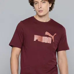 Puma Foil Brand Logo Printed Pure Cotton T-shirt-image-30