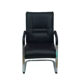 Veeshna Polypack Fabric Black Medium Back Visitor Chair CRH-1018-image-75