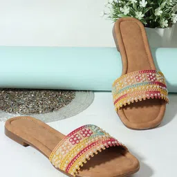 DIVASTRI Women Open Toe Flats image 4