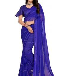 moda rapido ANAND SAREES Striped Satin Saree-picture-19