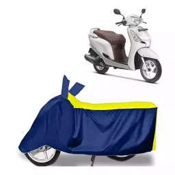 Auto Pearl Bike Cover for Honda Aviator (Yellow & Blue)-picture-14